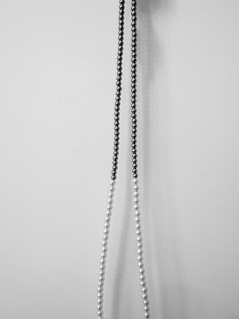 Inspired Classic Black and White Beaded Necklace